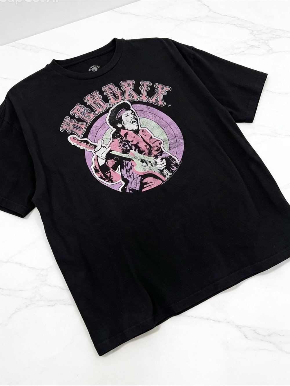 Authentic Hendrix Jimi Hendrix Graphic Band Tee Black Pink target Print Sz XL